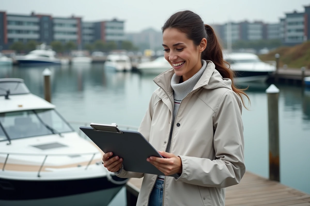 Femme vérifiant une checklist à côté d